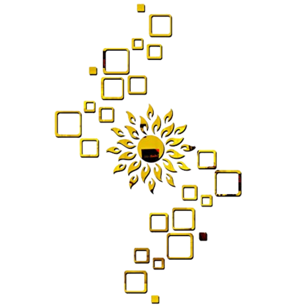 Sun with 4 Square Golden Set